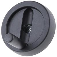 702-7866 RS PRO Black Nylon Hand Wheel, 100mm diameter