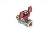 733-5211 RS PRO Brass Full Bore, 2 Way, Ball Valve, Threaded, BSPP 1/4in, 40 → 30bar Operating Pressure