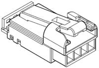 31068-1011 Molex, H-DAC 64 Female Connector Housing, 2.54mm Pitch, 4 Way, 1 Row