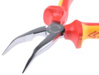 25-26-160 Knipex 25 26 Long Nose Pliers, 160 mm Overall, Angled Tip, VDE/1000V, 50mm Jaw