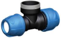 158400180 Georg Fischer Plastic Pipe Fitting, 90° Threaded Tee, 25mm, Rp 3/4in
