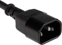 123-0961 RS PRO Straight IEC C13 Socket to Straight IEC C14 Plug Power Cord, 3m