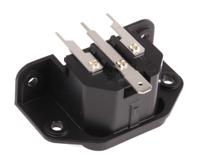 gsp131011 Schurter C14, C18 Panel Mount IEC Connector Male, 10A, 250 V