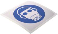 813-4482 RS PRO Vinyl Mandatory Respiratory Protection Sign With Pictogram Only Text