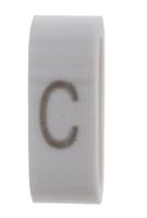 531-07863-hobs85-pvc-wh HellermannTyton HODS85 Slide On Cable Markers, Black on White, Pre-printed "C", 1.8 → 6.3mm Cable, 531-07863