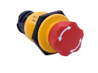 es-2003-t111 TE Connectivity KISSLING Series ES Series Stop Emergency Stop Push Button, Panel Mount, 30.5mm Cutout, IP6K9K