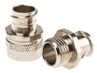 7tca296010r0043-s16m16a Adaptaflex Straight, Conduit Fitting, 16mm Nominal Size, M16, Brass, Silver IP40 rating