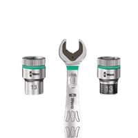 05004090001 Wera 13-Piece Metric 1/2 in Standard Socket Set with Ratchet, 6 point
