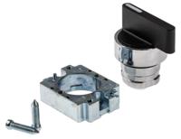 205-2370 RS PRO 2 Position Selector Switch Head, 22mm Cutout, Black Handle