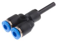 qsy-4h Festo QSY Series Y Tube-to-Tube Adaptor, Push In 4 mm to Push In 4 mm, Tube-to-Tube Connection Style, 130628