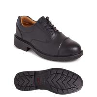 ss501cm-10 Sterling Safety Wear Unisex Black Toe Capped Safety Shoes, UK 10, EU 45
