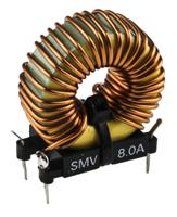 smv80 Roxburgh EMC 90 μH Ferrite Leaded Inductor, 8A Idc, 25mΩ Rdc 250 V ac, SMV