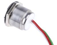 823-2769 RS PRO Capacitive Switch Momentary NO,Illuminated, Green, IP68 Brass