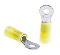 342182-1 TE Connectivity, PLASTI-GRIP Insulated Crimp Ring Terminal, M3.5 Stud Size, 3mm² to 6mm² Wire Size, Yellow