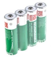 617-0773 RS PRO AA NiMH Rechargeable AA Batteries, 2.6Ah, 1.2V - Pack of 4