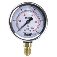 1613006 Sferaco G 1/4 Analogue Pressure Gauge 10bar Bottom Entry 63mm Outside Diameter