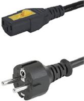 60512003 Schurter IEC C13 Socket to CEE 7/7 Plug Power Cord, 2m