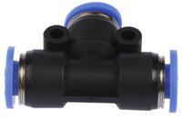 916-0909 RS PRO Tee Tube-to-Tube Adaptor Push In 6 mm, Push In 6 mm to Push In 6 mm, Tube-to-Tube Connection Style
