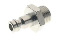 176-1944 RS PRO Nickel Plated Brass Male Coupler Nipple, G 1/8 Male 1/8in Threaded