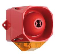 43903068 Werma 439 Series Red/Yellow Sounder Beacon, 115 → 230 V, IP65, Wall Mount, 98dB at 1 Metre