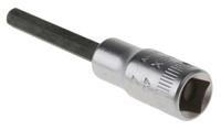 01050004 STAHLWILLE 1/4 in Drive Bit Socket, Hex Bit, 4mm, 55 mm Overall Length