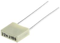 r82ec2220dq50j KEMET R82 Polyester Film Capacitor, 63 V ac, 100 V dc, ±5%, 22nF, Through Hole