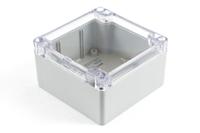 1554l2gycl Hammond 1554 Series Polycarbonate Enclosure, IP68, Clear Lid, 4.13 x 4.13 x 2.36in