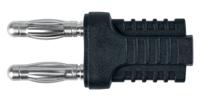 kurz-10-4-ig-mb-ni-sw Schutzinger Black Male Banana Plug, 4 mm Connector, 12A, 33 V ac, 70V dc, Nickel Plating