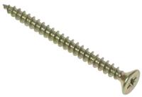 144-3475 RS PRO Pozidriv Countersunk Steel Wood Screw, Yellow Passivated, Zinc Plated, 3.5mm Thread, 50mm Length