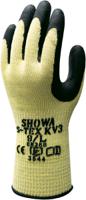 sho390 Showa Yellow Polyester, Stainless Steel Work Gloves, Size 10, Latex Coating