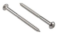 144-3518 RS PRO Pozidriv Round Stainless Steel Wood Screw, A2 304, 4mm Thread, 50mm Length