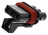 12040977 Delphi, Metri-Pack 280 Automotive Connector Socket Black Cable Mount 3 Way, Crimp Termination