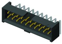 stmm-110-02-l-d-ra Samtec STMM Series Right Angle Through Hole PCB Header, 20 Contact(s), 2 mm Pitch, 2 Row, Shrouded