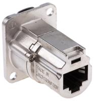 ne8fdx-p6 Neutrik, etherCON CAT6A D shape Connector for use with etherCON Connectors