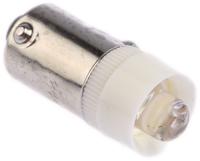 le-ba9s-24w JKL Components White LED Indicator Lamp, 24V ac/dc, BA9s Base, 9.6mm Diameter, 7000mcd