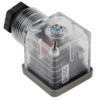 811-8291 RS PRO 2P+E DIN 43650 A, Female Solenoid Valve Connector with Indicator Light, 24 V dc Voltage