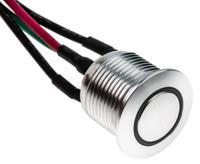 175-8537 RS PRO Illuminated Push Button Switch, Momentary, Panel Mount, 16mm Cutout, SPST, Yellow LED, 36V dc, IP67