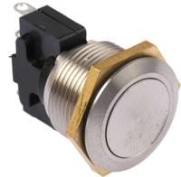 76-95104044 ITW Switches 76-95 Series Push Button Switch, Momentary, Panel Mount, 19.2mm Cutout, SPDT, 250V ac, IP67