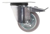 12254g-fr LAG Braked Swivel Castor Wheel, 60kg Capacity, 80mm Wheel