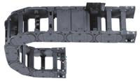 e456203000 Igus E4.56, e-chain Black Cable Chain - Flexible Slot, W234 mm x D84mm, L1m, 300 mm Min. Bend Radius, Igumid G