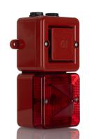 sonfl1xac230rr e2s SONFL1X Series Red Sounder Beacon, 230 V ac, IP66, Wall Mount, 100dB at 1 Metre