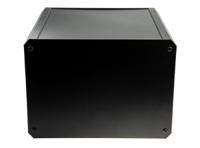 188-1293 RS PRO Black Extruded Aluminium Heat Sink Case, IP40, Black Lid, 300 x 300 x 219mm