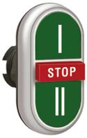 lpcb7345 Lovato Platinum Series Green, Red Spring Return Push Button Head, 22mm Cutout, IP66, IP67, IP69K