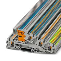 3214047 Phoenix Contact 5-Way Earth Terminal Block, 6mm², 10 AWG Wire, Push In