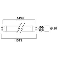 30248 Sylvania ToLEDo Platinum 3850 lm 22.2 W LED Tube Light, T8 (1500mm)