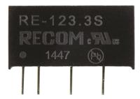 re-1233s Recom RE DC-DC Converter, 3.3V dc/ 300mA Output, 10.8 → 13.2 V dc Input, 1W, Through Hole, +85°C Max Temp -40°C