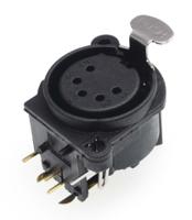 208-5195 RS PRO Panel Mount XLR Connector, Female, 50 V, 5 Way, Gold Plating