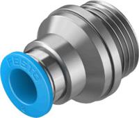 qs-g12-12-20 Festo Straight Threaded Adaptor, G 1/2 Male to Push In 12 mm, Threaded-to-Tube Connection Style, 132046
