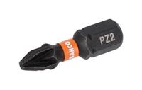 66impz2-2p Bahco Screwdriver Bit, PZ2 Tip, 1/4 in Drive, 25 mm Overall