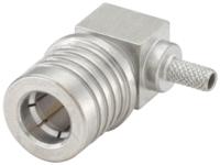28s207-302n5 Rosenberger, Plug Cable Mount QMA Connector, 50Ω, Crimp, Solder Termination, Right Angle Body